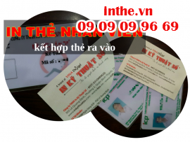 In thẻ nhân viên kết hợp thẻ ra vào