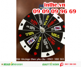 Vòng quay vui, vòng quay sát phạt khi nhậu làm theo đơn đặt hàng.Giá lẻ 110k, giá sỉ liên hệ rẻ bất ngờ Mã:TA-VQ3